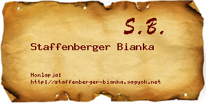 Staffenberger Bianka névjegykártya